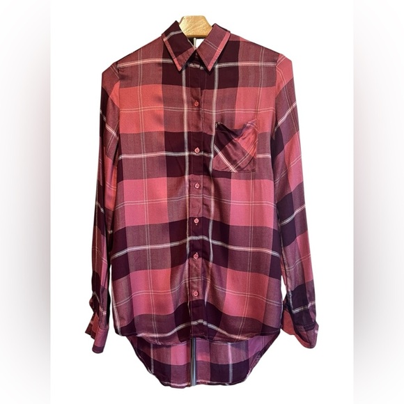 🟣A.N.A Plaid Button-Down Shirt – Size XS - Picture 1 of 4